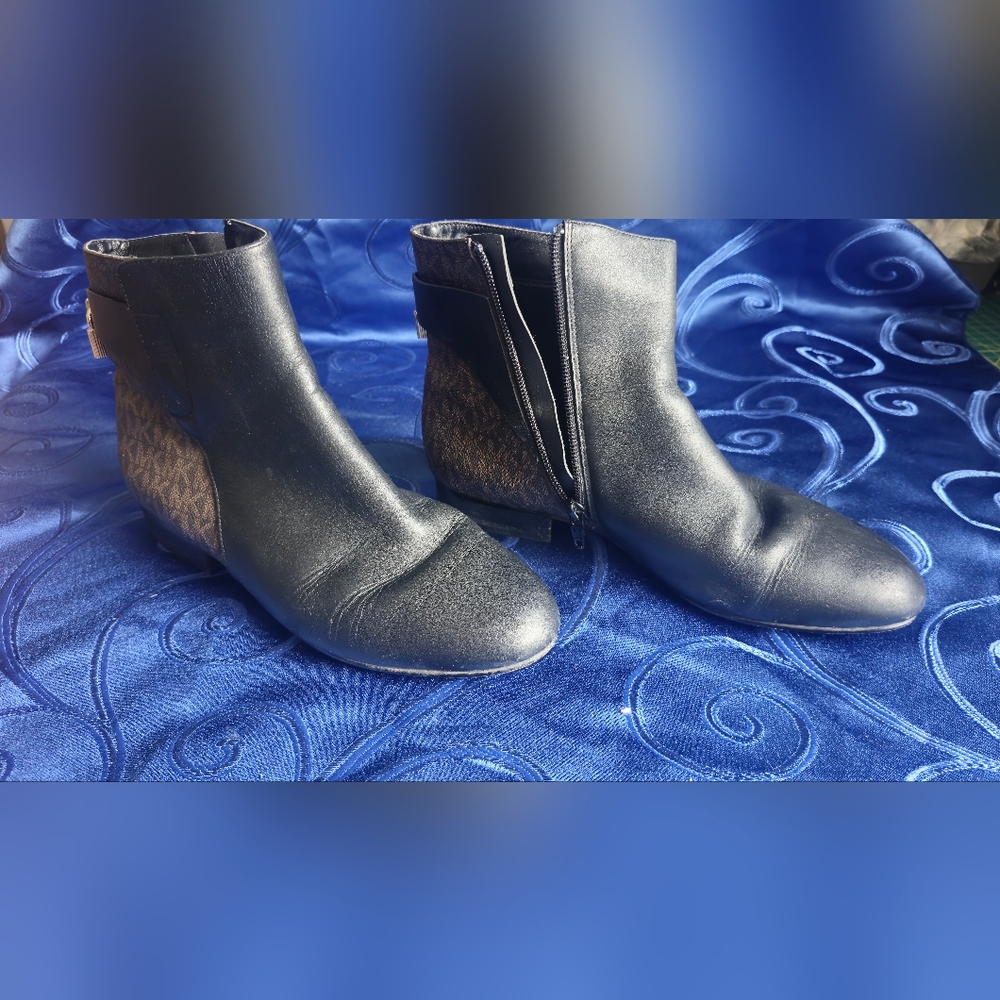 Michael Kors Black Ankle Booties with Elastic Panels